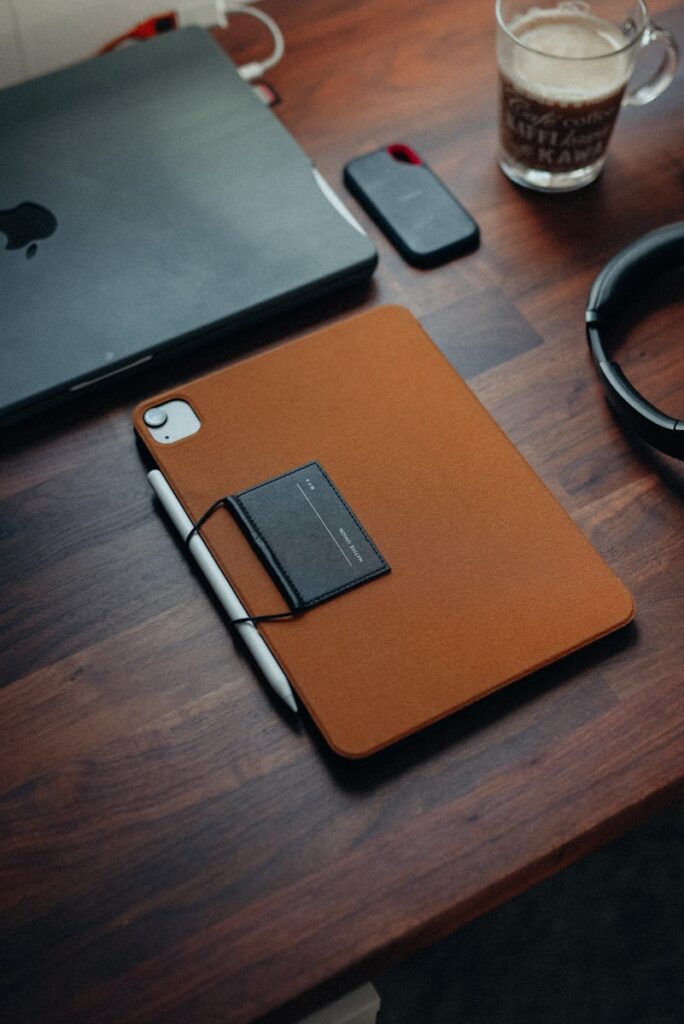 brązowe etui na ipada